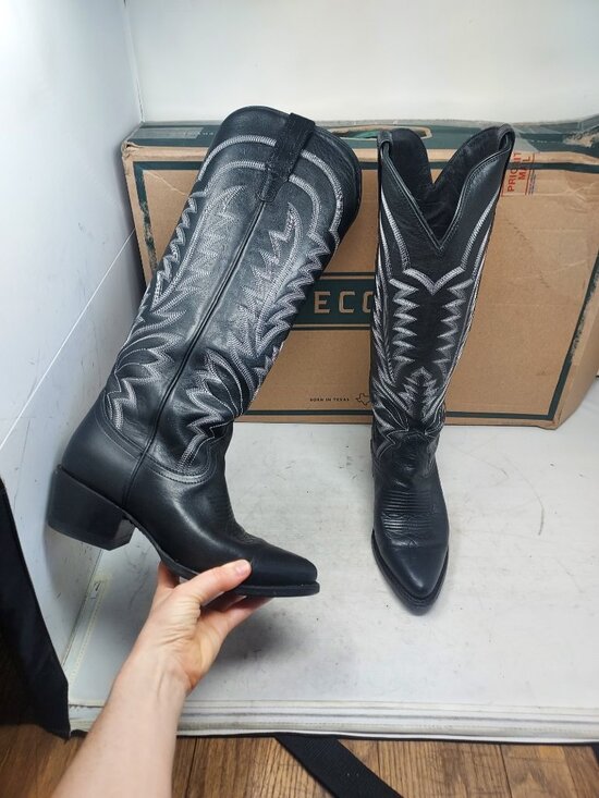 Tecovas Shoes - Tecovas WOMENS Black Midnight The Abby Cowboy Tall Boot